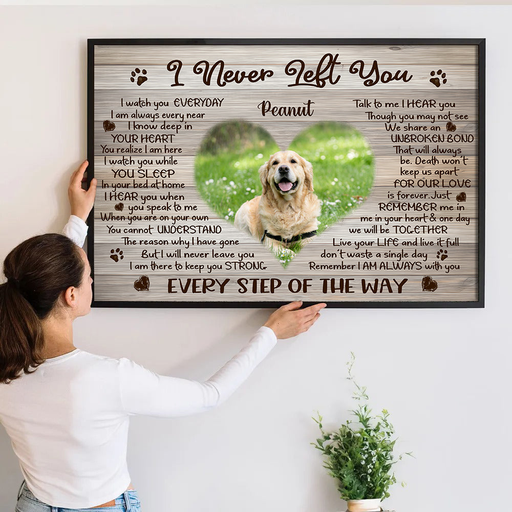 Custom Photo The Moment That You Left Me - Personalized Canvas - Memorial Gift For Dog Lovers, Cat Lovers, Pet Lovers