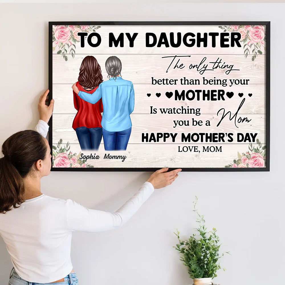 To My Daughter From Mom - Personalized Canvas - Mother's Day Gift For Daughter