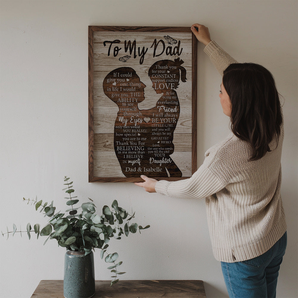 To My Dad Gift For Dad From Daughter - Personalized Canvas - Gift For Gift For Dad, Father's Day