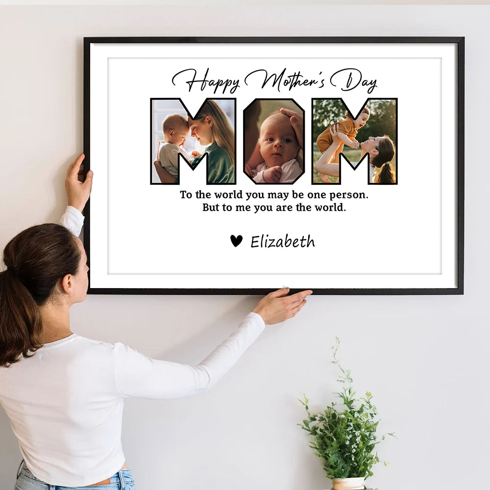 Custom Photo Happy Mother's Day To Mom - Personalized Canvas - Gift For Mom, Mother's Day