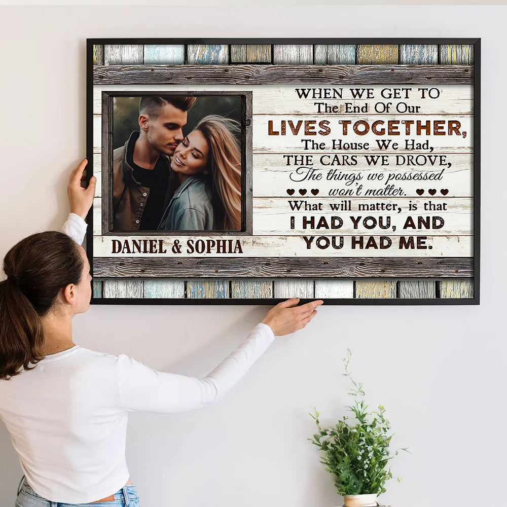 The End Of Our Lives Together - Personalized Canvas - Gift For Her/Him, Husband/Wife, Couples on Anniversary, Valentine's Day