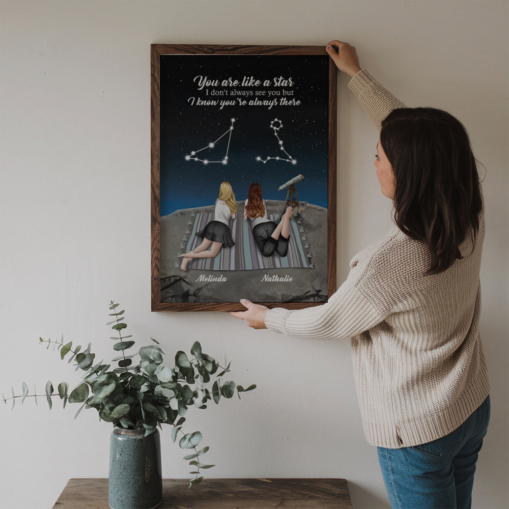 To My Bestie - I Know You Are Always There - Personalized Canvas Print - Gift For Her, Besties, Friends, Sister