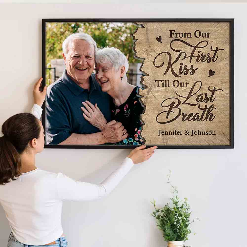 Custom Photo Till Our Last Breath Couple - Personalized Canvas Print - Gift For Her/Him, Husband/Wife, Couples on Anniversary, Valentine's Day