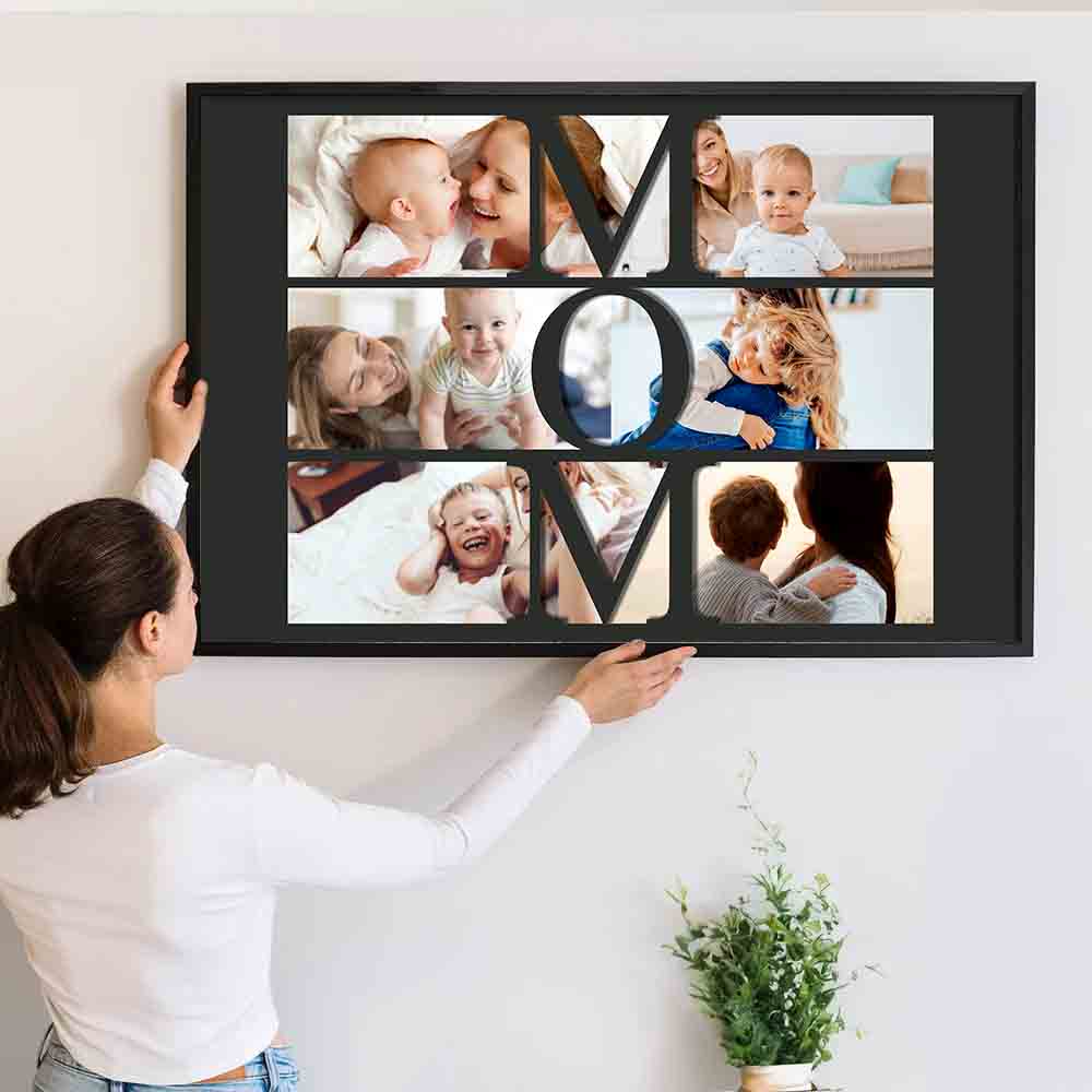 Custom Photo Mom Collage - Personalized Poster/Canvas Prints - Mother's Day Gift, Birthday Gift For Mom, Mommy