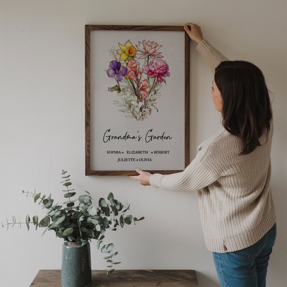 Blooming Stories Of Generations - Personalized Vertical Canvas - Family Gift For Grandma, Grandpa, Grandparent