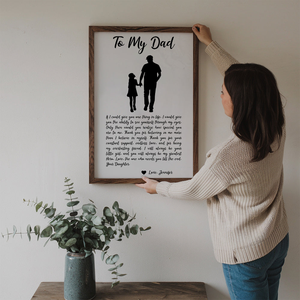 From Daughter To My Dad - Personalized Canvas - Father's Day Gift, Birthday Gift For Dad, Daddy