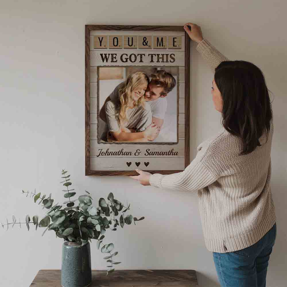 Custom Photo Couple Together Is Our Favorite Place To Be - Personalized Canvas Prints - Gift For Her/Him, Wife/Husband, Girlfriend/Boyfriend on Anniversary, Valentine's Day