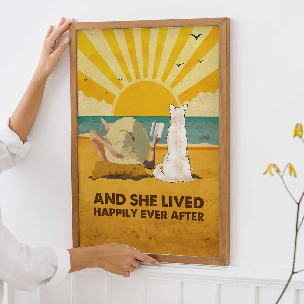 Dog Happily Ever After - Personalized Canvas Print - Gift for Dog Mom, Dog Lovers, Dog Owners