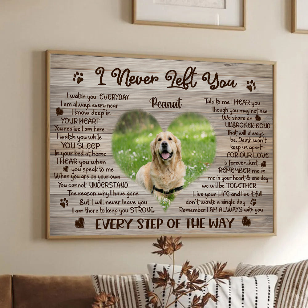 Custom Photo The Moment That You Left Me - Personalized Canvas - Memorial Gift For Dog Lovers, Cat Lovers, Pet Lovers