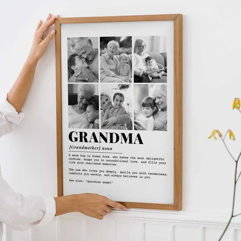 Custom Photo Grandma Definition - Personalized Canvas - Mother's Day Gift For Grandma, Grandmother, Nana