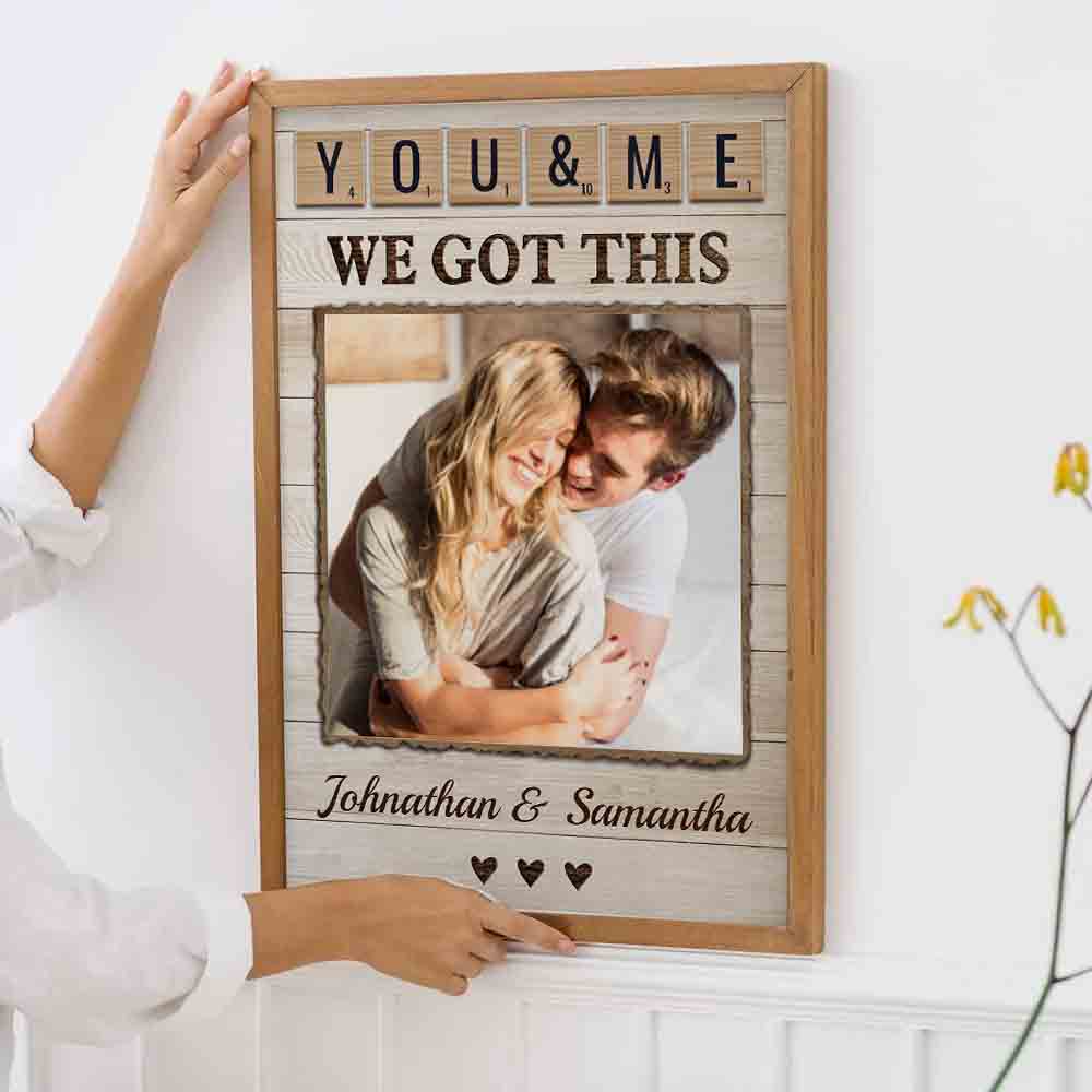 Custom Photo Couple Together Is Our Favorite Place To Be - Personalized Canvas Prints - Gift For Her/Him, Wife/Husband, Girlfriend/Boyfriend on Anniversary, Valentine's Day