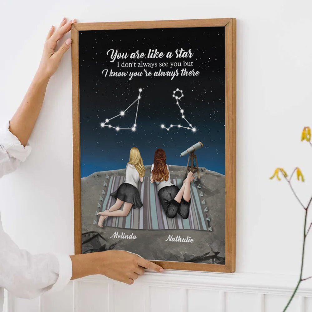 To My Bestie - I Know You Are Always There - Personalized Canvas Print - Gift For Her, Besties, Friends, Sister