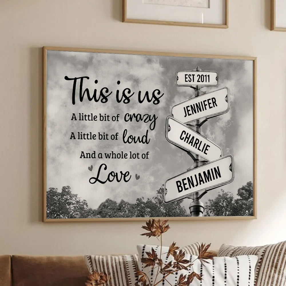 This Is Us, Full Of Love Family - Personalized Canvas - Gift For Family Members, Mom and Dad