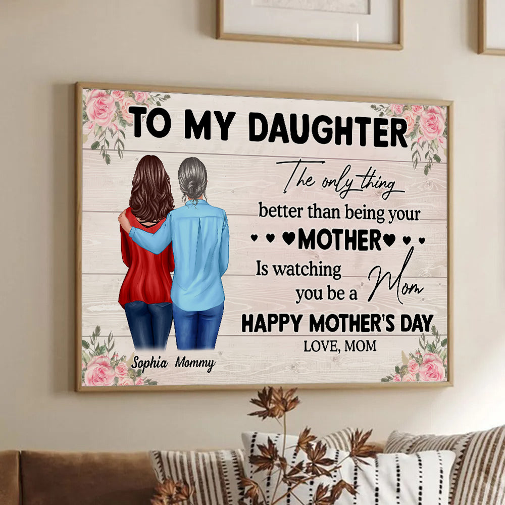 To My Daughter From Mom - Personalized Canvas - Mother's Day Gift For Daughter