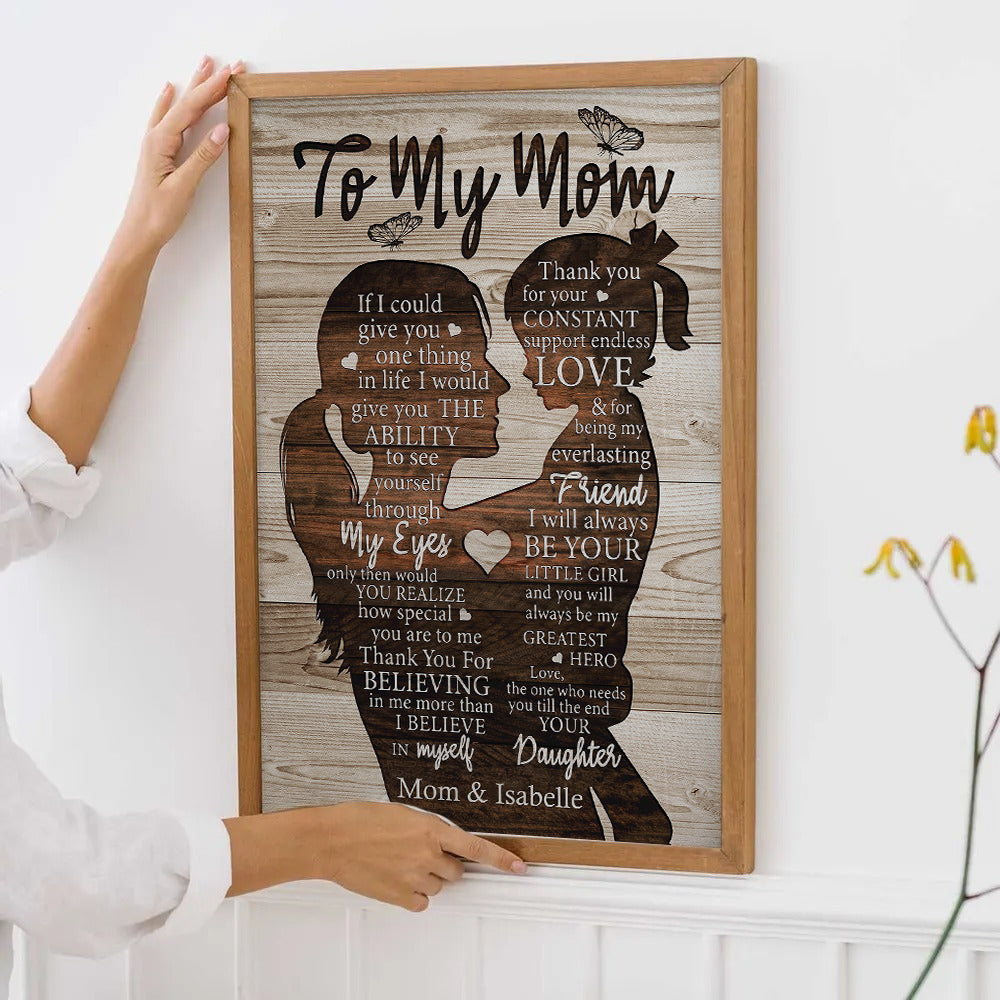 To My Mom Gift For Mom From Daughter - Personalized Canvas - Gift For Mom, Mother's Day