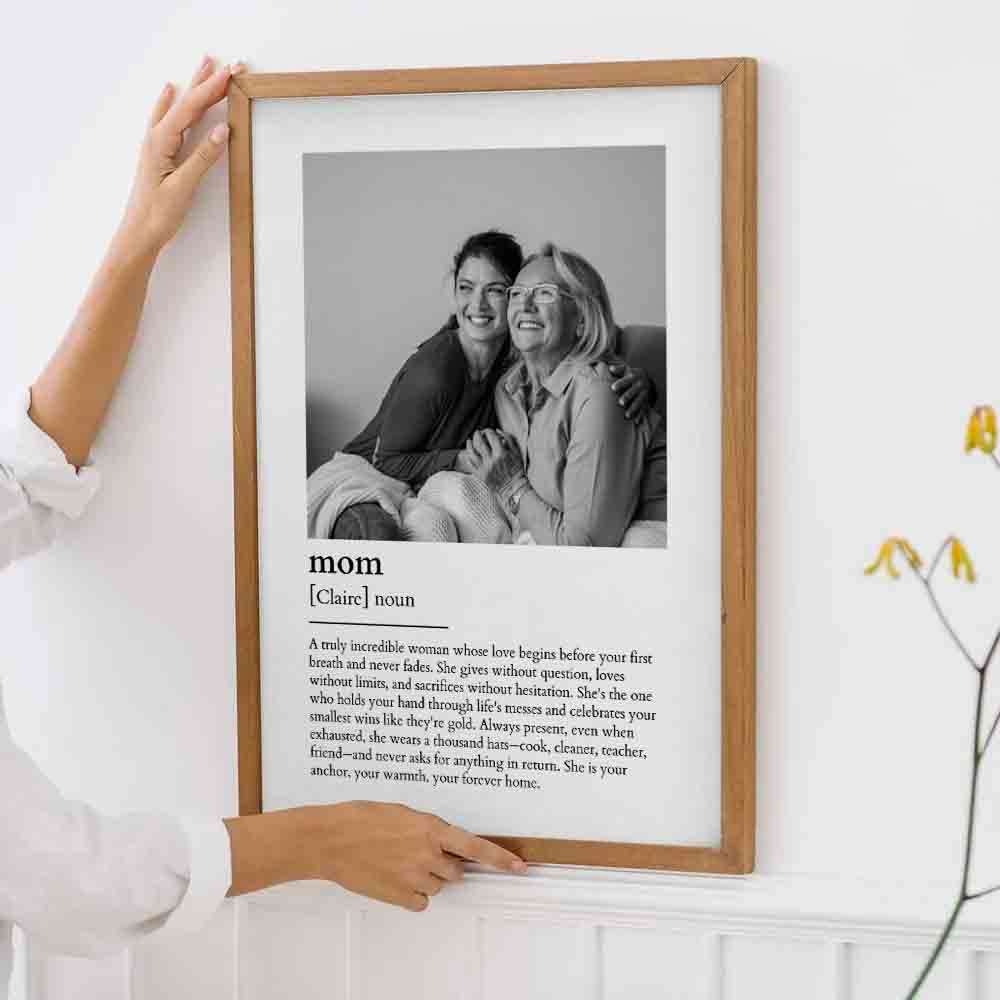 Custom Photo Mom Definition - Personalized Canvas Prints - Mother's Day Gift For Mom, Mum, Mommy