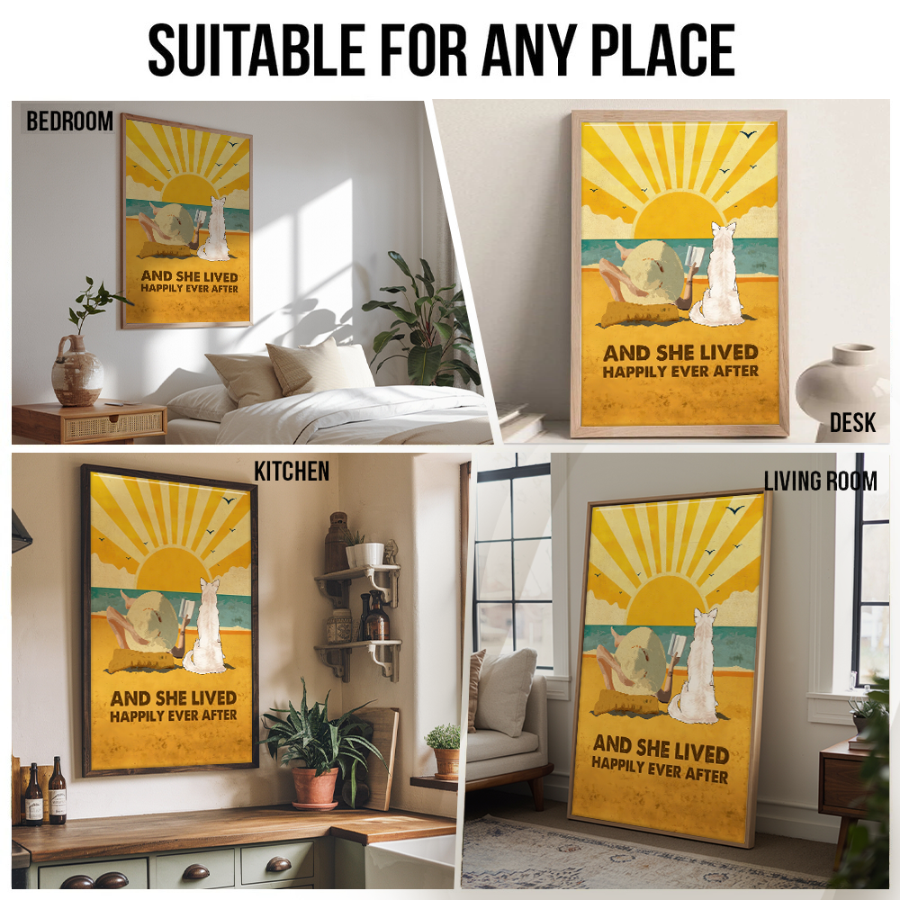 Dog Happily Ever After - Personalized Canvas Print - Gift for Dog Mom, Dog Lovers, Dog Owners