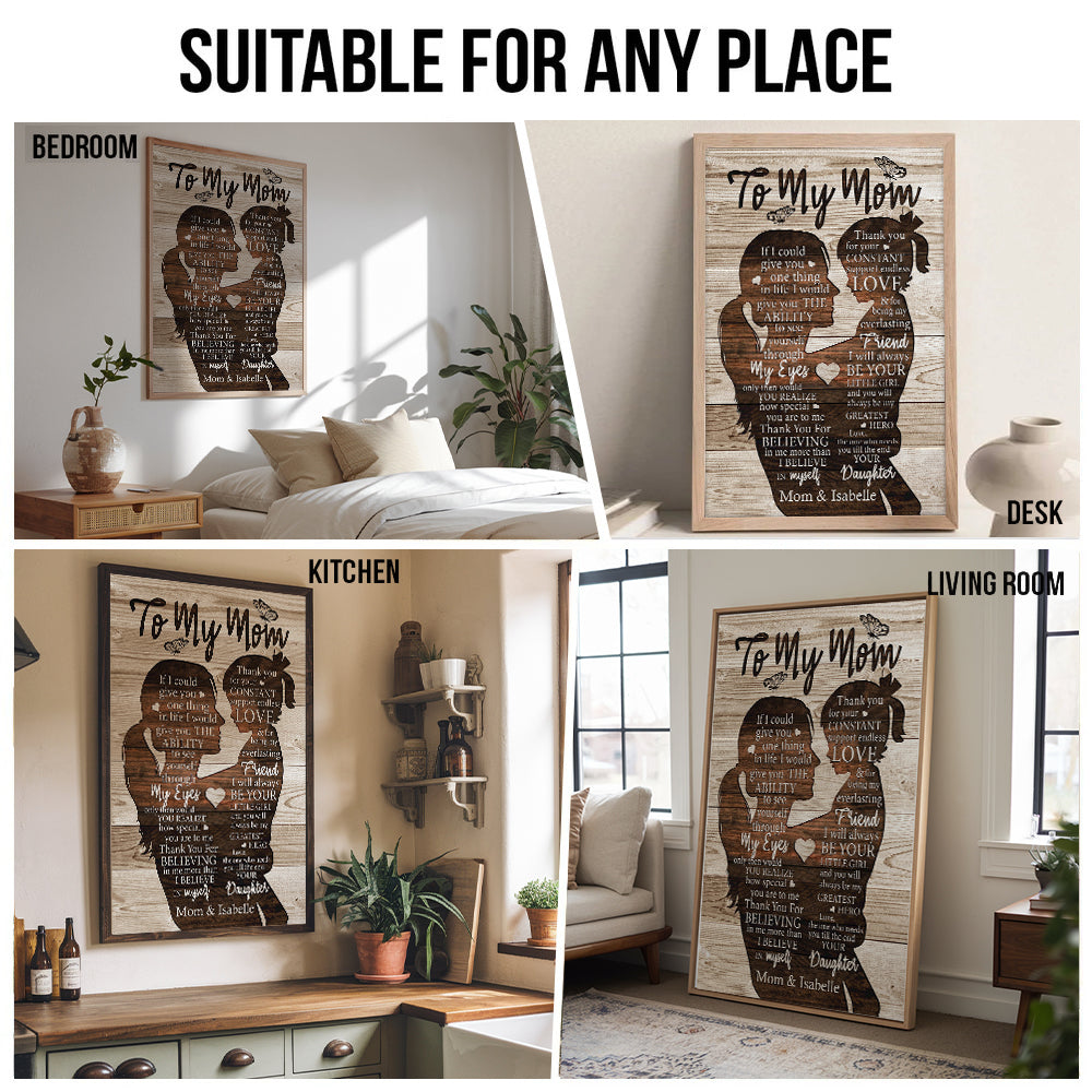 To My Mom Gift For Mom From Daughter - Personalized Canvas - Gift For Mom, Mother's Day