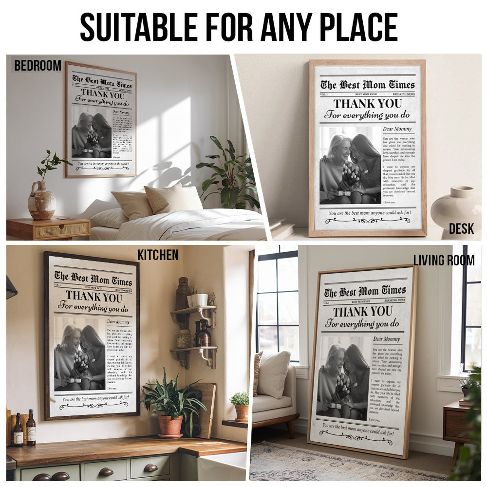 Custom Photo A Mother’s Love Is My Greatest Blessing - Personalized Canvas Print - Gift For Mom, Mother's Day