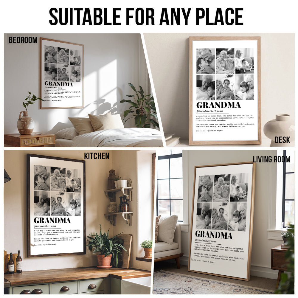 Custom Photo Grandma Definition - Personalized Canvas - Mother's Day Gift For Grandma, Grandmother, Nana