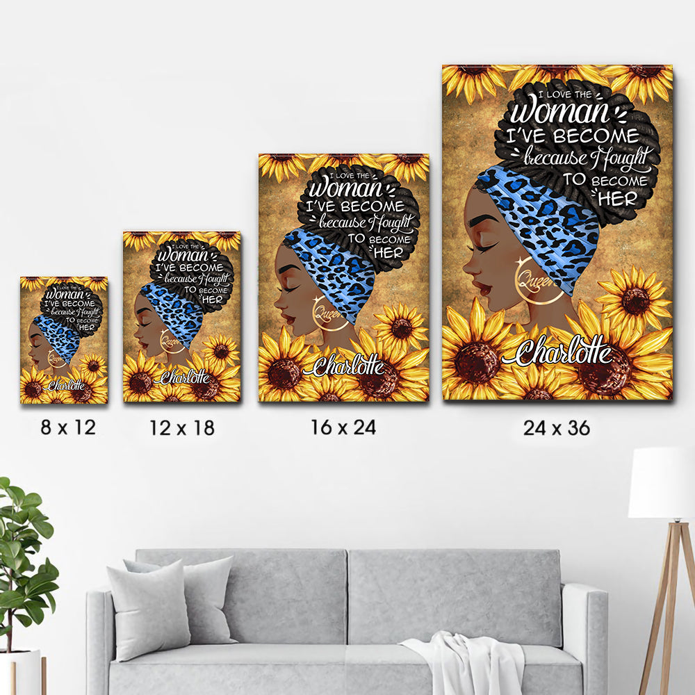 I Am The Storm - Personalized Canvas Print - Gift for Black Woman, Black Girl, African American, Black History Month, Juneteenth