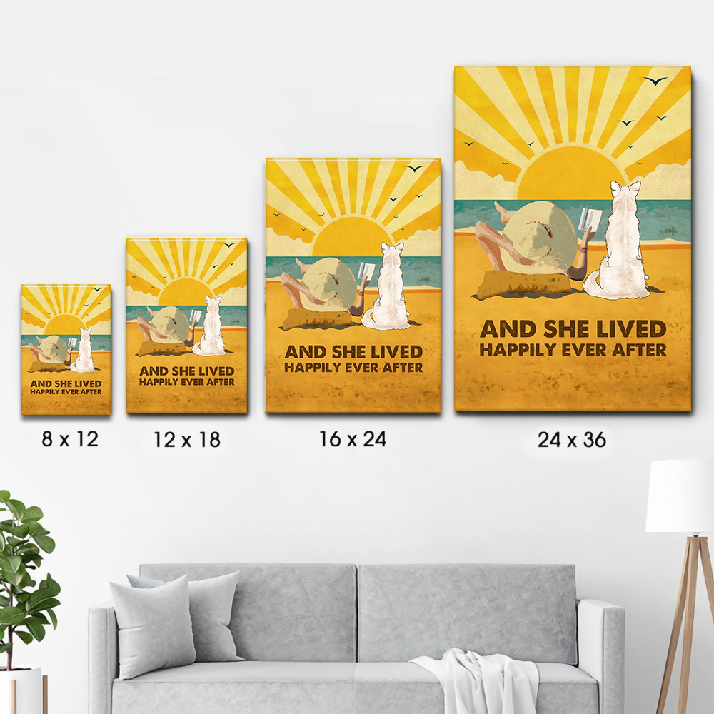 Dog Happily Ever After - Personalized Canvas Print - Gift for Dog Mom, Dog Lovers, Dog Owners
