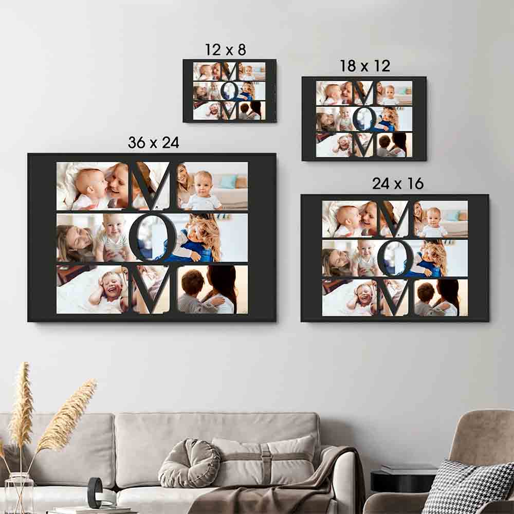 Custom Photo Mom Collage - Personalized Poster/Canvas Prints - Mother's Day Gift, Birthday Gift For Mom, Mommy