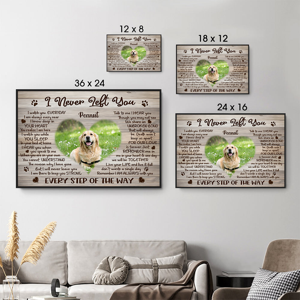 Custom Photo The Moment That You Left Me - Personalized Canvas - Memorial Gift For Dog Lovers, Cat Lovers, Pet Lovers