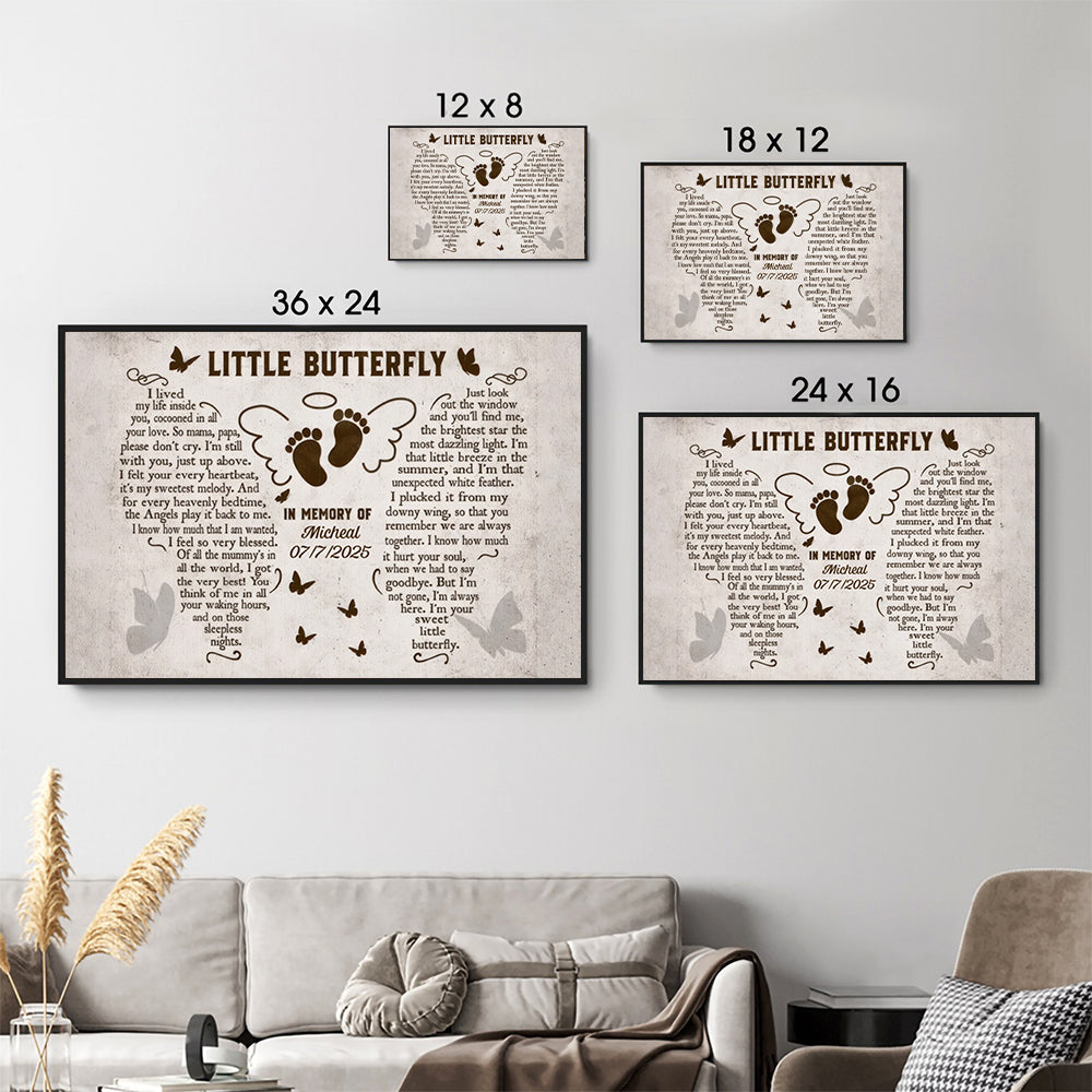 Custom Miscarriage Memorial Gift - Personalized Canvas - Pregnancy Loss, Baby Loss Wall Art