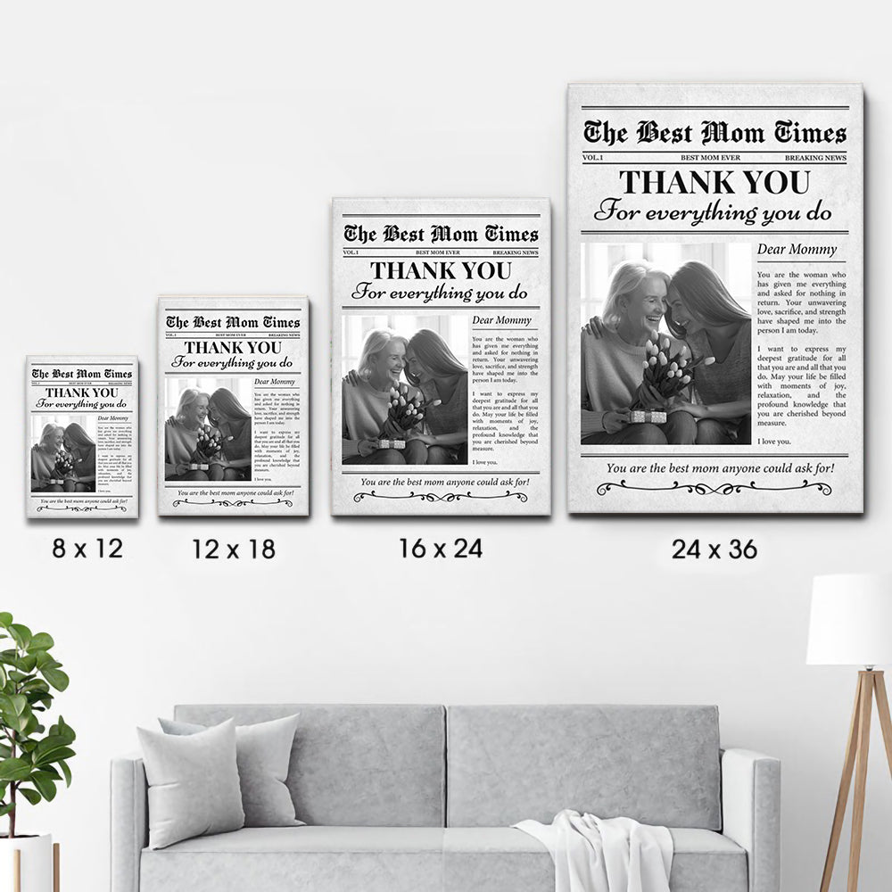 Custom Photo A Mother’s Love Is My Greatest Blessing - Personalized Canvas Print - Gift For Mom, Mother's Day