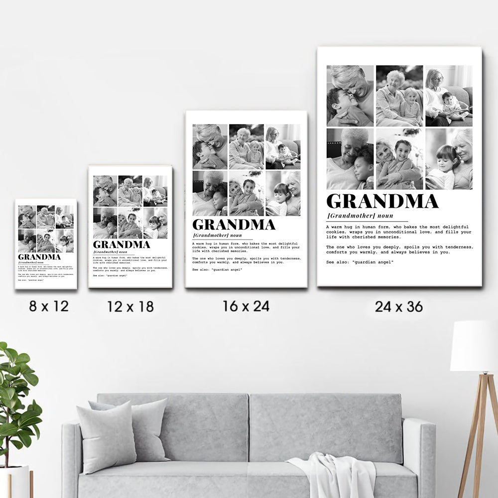 Custom Photo Grandma Definition - Personalized Canvas - Mother's Day Gift For Grandma, Grandmother, Nana