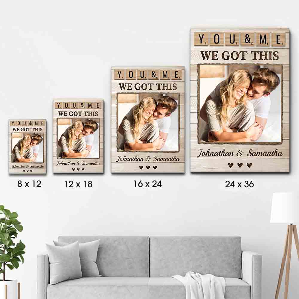 Custom Photo Couple Together Is Our Favorite Place To Be - Personalized Canvas Prints - Gift For Her/Him, Wife/Husband, Girlfriend/Boyfriend on Anniversary, Valentine's Day