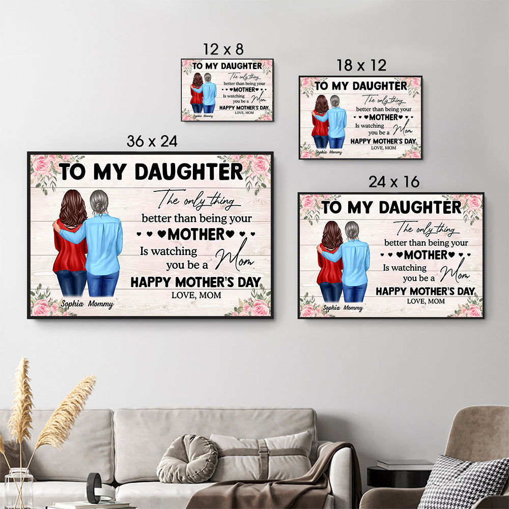 To My Daughter From Mom - Personalized Canvas - Mother's Day Gift For Daughter