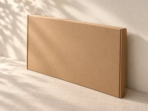 Canvas shipped in a sturdy, rigid cardboard box