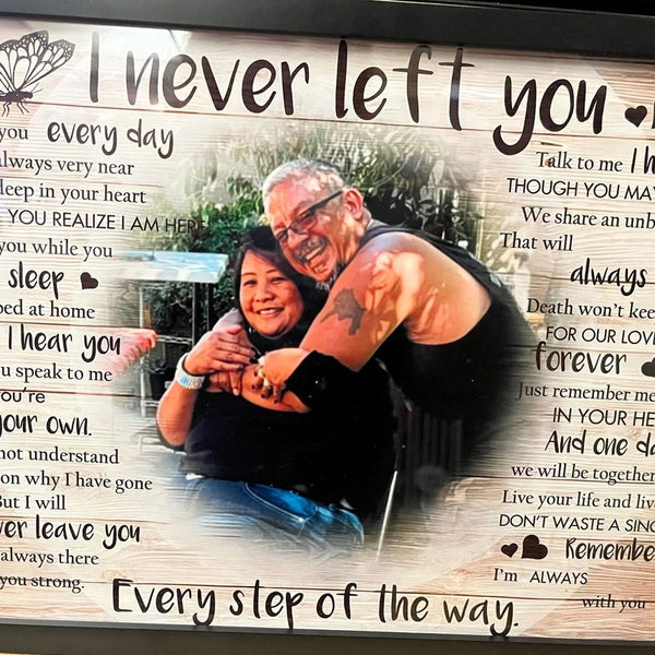 Never Left You Memorial Canvas