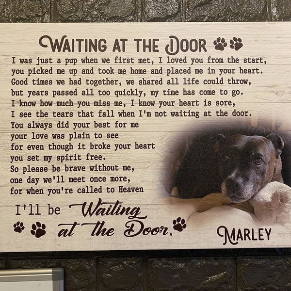 Pet Memorial “Waiting At The Door”