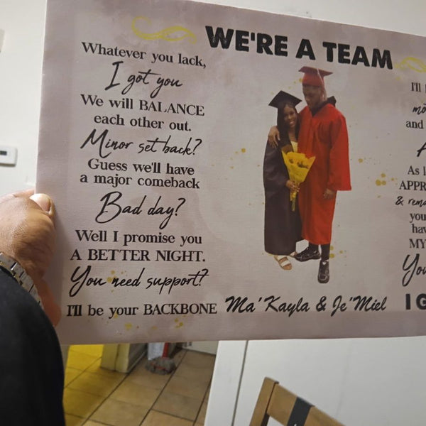 We're A Team Photo Canvas